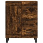 vidaXL Buffet haut Chêne fumé 69 5x34x180 cm Bois d'ingénierie