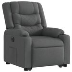 vidaXL Fauteuil inclinable électrique gris foncé tissu