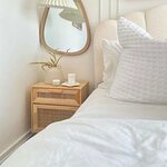 vidaXL Tables de chevet 2 Pièces Marron Bois pin massif et rotin naturel