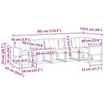 vidaXL Ensemble de canapés d'extérieur 6 pc Naturel et gris clair