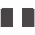 vidaXL Supports pour plantes 2 Pièces Noir 24 x 24 x 35 cm Acier