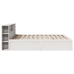 vidaXL Cadre de lit sans matelas blanc 200x200 cm bois massif de pin
