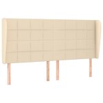 vidaXL Sommier à lattes de lit avec matelas Crème 180x200 cm Tissu