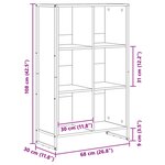 vidaXL Bibliothèque Gris Sonoma 99 5 x 30 x 108 5 cm Bois d'ingénierie