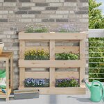 vidaXL Caisses à fleurs pour palettes Euro 24 pc Gris clair