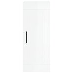vidaXL Armoire murale blanc brillant 34 5x34x90 cm bois d'ingénierie