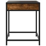 vidaXL Table de chevet avec LED infini chêne fumé 40x40x51 cm
