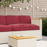 vidaXL Set de coussins de palette 3 Pièces Bordeaux 120 x 80 x 12 cm