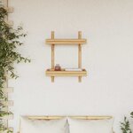 vidaXL Étagère Murale avec étagère Marron 45 x 26 x 60 cm Bambou