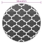 vidaXL Tapis d'extérieur ARAKIL bleu Ø120 cm PP