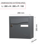 Boîte aux lettres  Préface compact Gris anthracite mat RAL 7016M