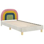 vidaXL Cadre de lit pour enfants avec tête de lit Crème 90 x 190 cm