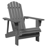 vidaXL Chaise Adirondack gris 69x85x90 5 cm bois massif de sapin