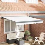 vidaXL Auvent Rétractable Automatique Blanc 300x250 cm
