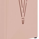 vidaXL Porte-parapluie Rose 15 5 x 15 5 x 49 cm Acier