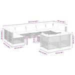 vidaXL Salon de jardin avec coussins 10 Pièces beige résine tressée