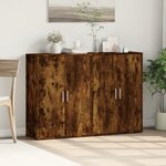 vidaXL Buffets 2 Pièces chêne fumé 60x31x84 cm bois d'ingénierie