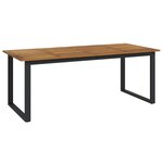 Ensemble salle à manger jardin 7 pièces vidaXL Noir poly rotin acacia