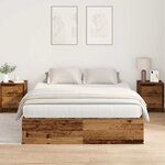 vidaXL Cadre de lit Bois ancien 200 x 160 x 31 5 cm Bois d'ingénierie