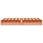 vidaXL Cadre de lit sans matelas cire marron 135x190cm bois pin massif