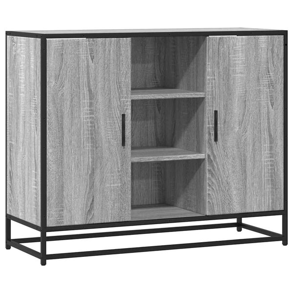 vidaXL Buffet sonoma gris 92x35x76 cm bois d'ingénierie