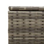 vidaXL Boîte de rangement de jardin et roues gris 190L résine tressée