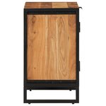 vidaXL Armoire de salle de bain bois massif d'acacia et fer