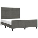 vidaXL Cadre de lit sans matelas gris foncé 140x200 cm velours