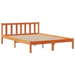 vidaXL Lit bibliothèque sans matelas cire marron 140x190 cm pin massif