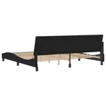 vidaXL Cadre de lit sans matelas noir 200x200 cm velours