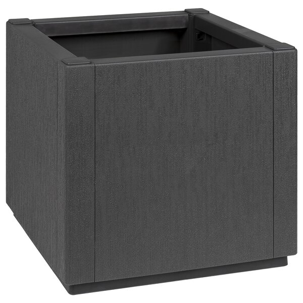 Jardinier vidaXL gris foncé 36x36x35 cm PP