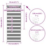 vidaXL Store zèbre gris foncé largeur du tissu 50 9 cm polyester