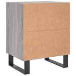 vidaXL Table de chevet sonoma gris 40x30x50 cm bois d'ingénierie
