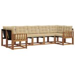 vidaXL Ensemble de canapés d'extérieur 7 pc Naturel et Beige