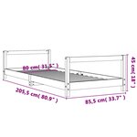 vidaXL Cadre de lit pour enfants 80x200 cm bois de pin massif