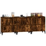 vidaXL Buffets 3 Pièces chêne fumé 60x35x70 cm bois d'ingénierie