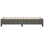 vidaXL Cadre de lit à ressorts gris foncé 90x200 cm velours