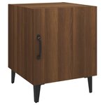 vidaXL Tables de chevet 2 Pièces Chêne marron Bois d'ingénierie