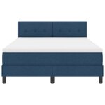 vidaXL Lit à ressorts avec matelas avec LED Bleu 160 x 200 cm tissu