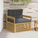vidaXL Canapé d’extérieur Polyester Blanc et anthracite