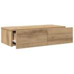 vidaXL Étagère murale avec tiroirs chêne artisanal bois d'ingénierie
