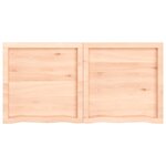 vidaXL Étagère murale 120x60x(2-6) cm bois de chêne massif non traité