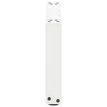 vidaXL Pieds de table basse en U  2 pièces  blanc  50 x (30-31) cm  acier