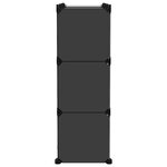 vidaXL Cubes de rangement 9 Pièces avec portes Noir PP