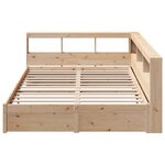 vidaXL Lit bibliothèque sans matelas 140x200 cm bois massif de pin