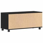 Meuble TV vidaXL Noir 90x35x35 cm en bois d'ingénierie
