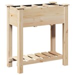 Jardinière vidaXL avec grilles 71x37x76 cm en bois massif de pin