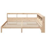vidaXL Lit bibliothèque sans matelas 200x200 cm bois massif de pin