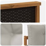 vidaXL Sofa de milieu extérieur Bois d'Acacia Massif Naturel