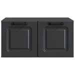 vidaXL Meuble TV mural Noir 59 5 x 41 x 30 cm Bois d'ingénierie